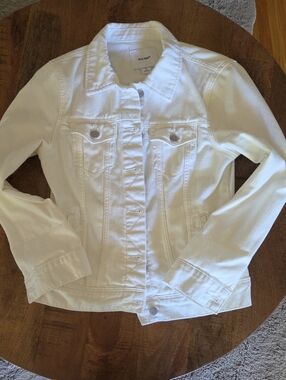 Old Navy White Denim Trucker Jacket